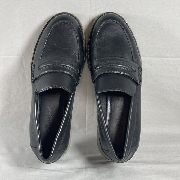 Sanctuary Women's Black Leather Westside Slip On Loafer Flat Shoe Size 8-NEW - Picture 5 of 8